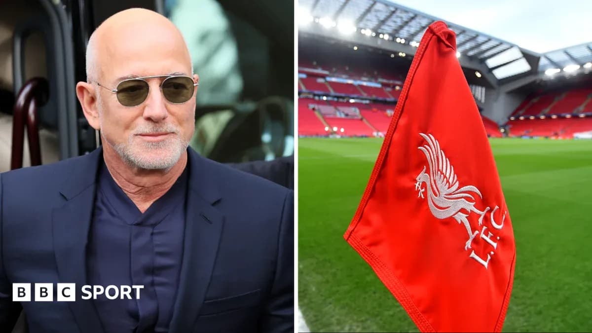 Liverpool FC corner flag at Anfield stadium