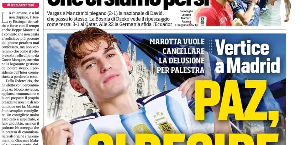 Football player in Argentina jersey with city backdrop