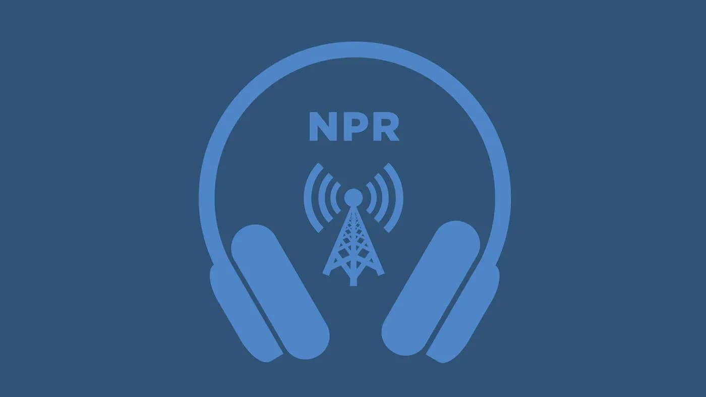 NPR logo featuring headphones and radio tower
