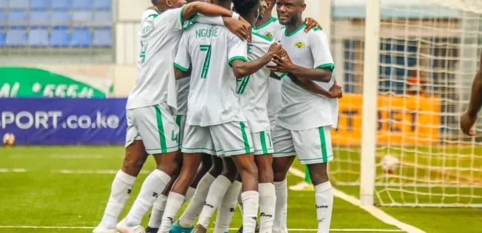 Kariobangi Sharks celebrating a goal during match