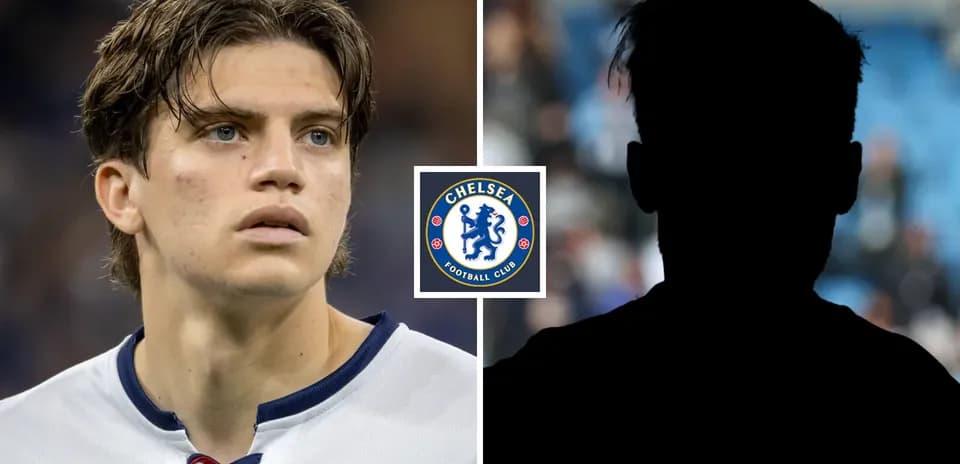 Player portrait alongside Chelsea FC logo