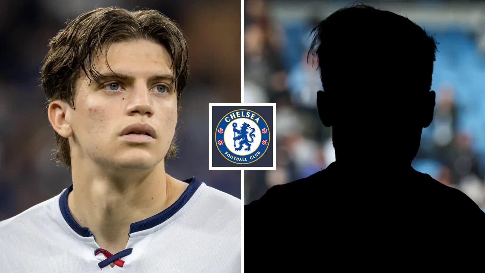 Player portrait alongside Chelsea FC logo