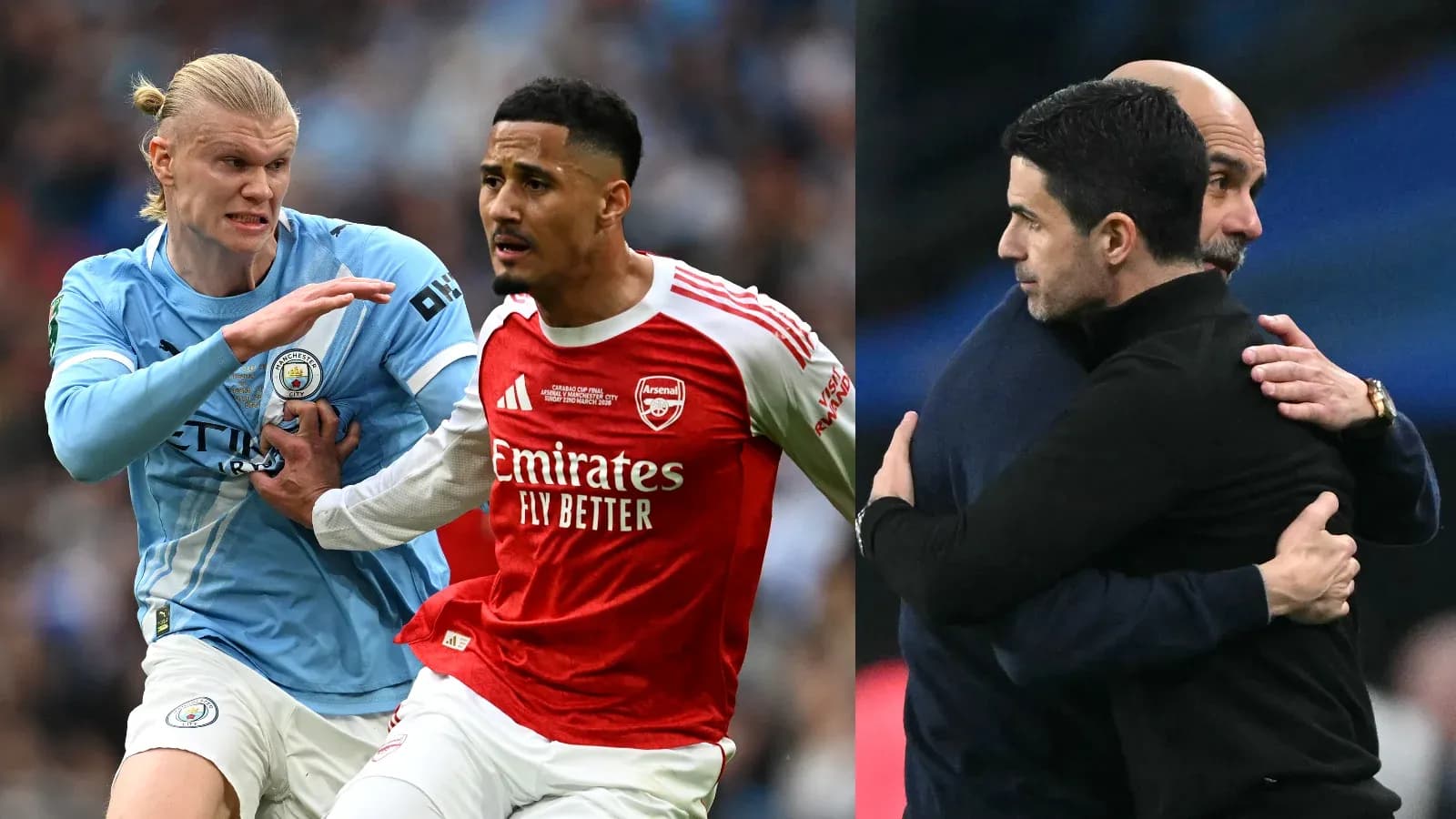 Players competing during Manchester City vs Arsenal match