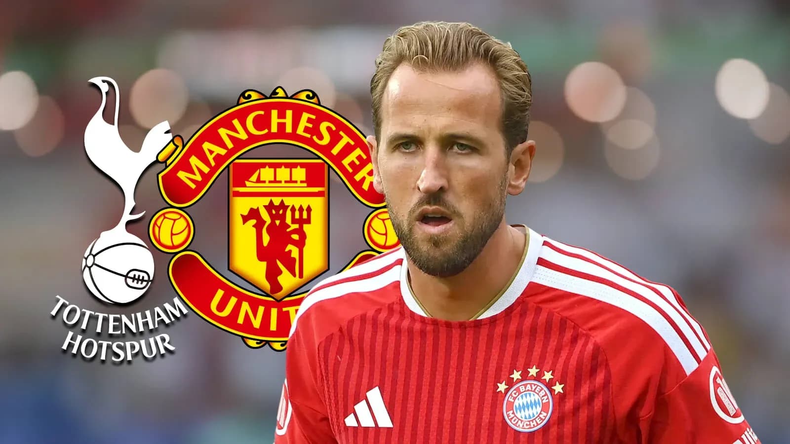 Player in Bayern Munich kit with club logos