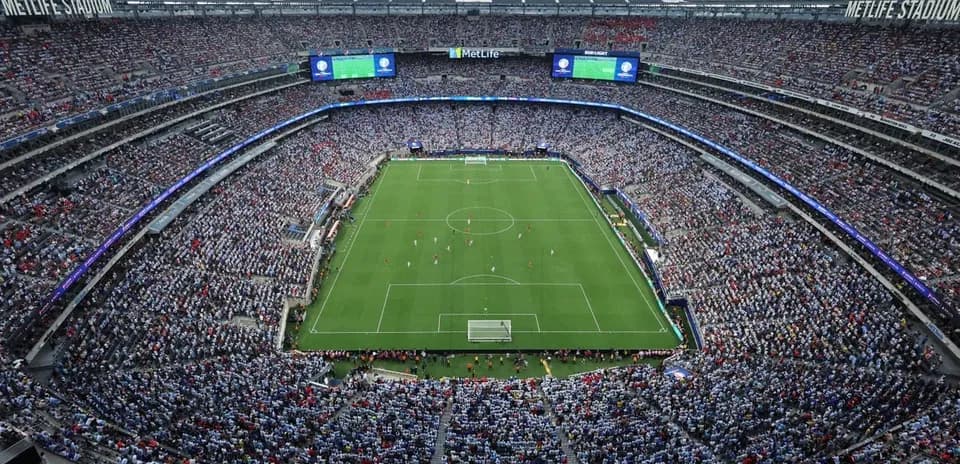 Crowd at MetLife Stadium during soccer match