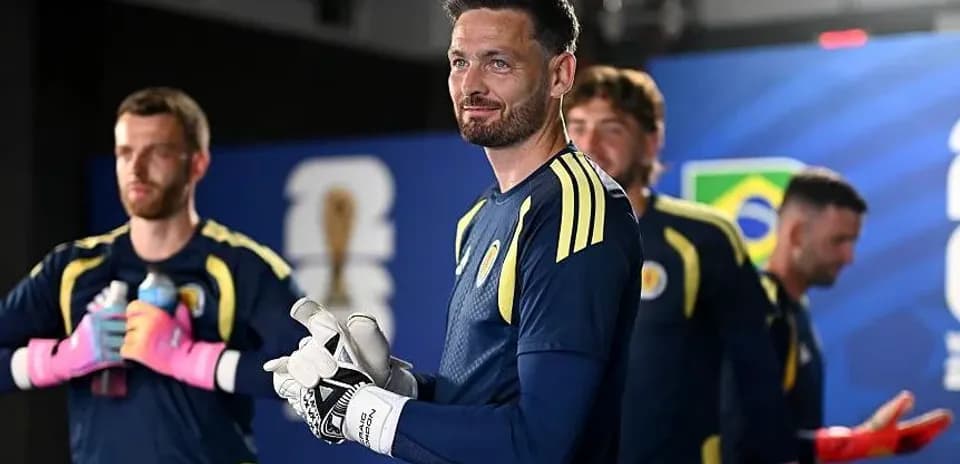 Goalkeeper with teammates preparing for match