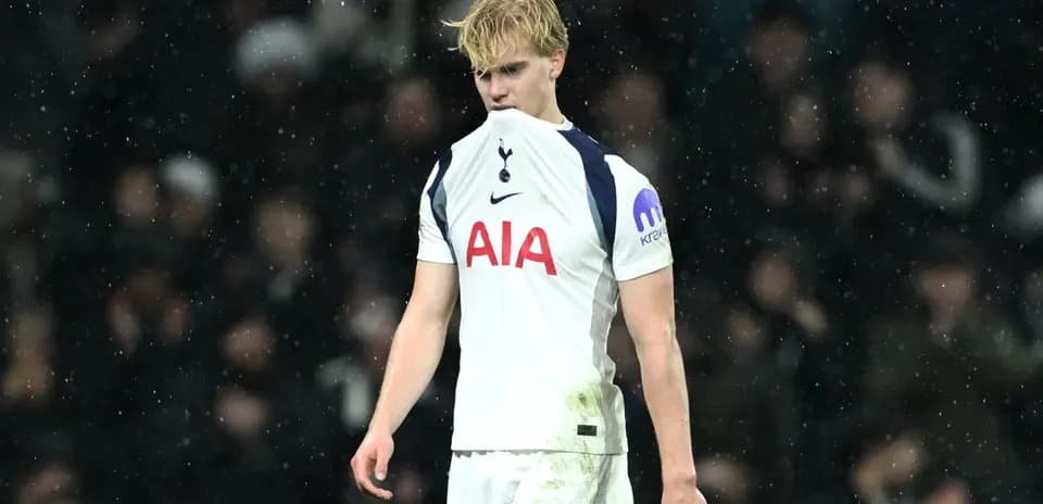 Player with Tottenham jersey looking disappointed during match