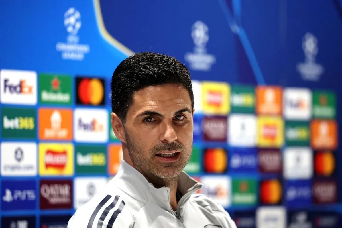 Manager speaking at Champions League press conference