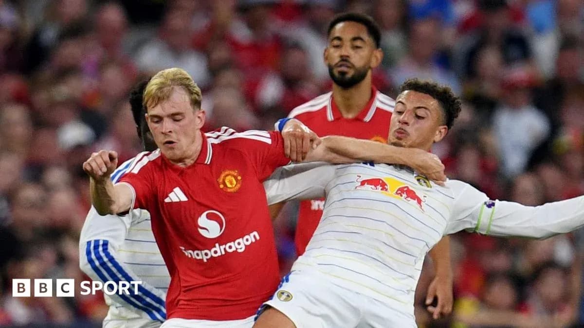 Players contesting for the ball during match action