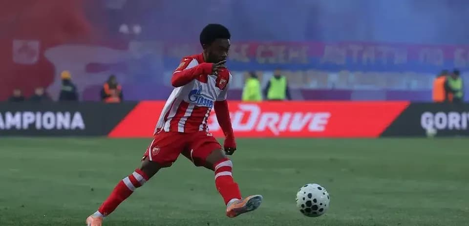 Player from FK Crvena Zvezda in action