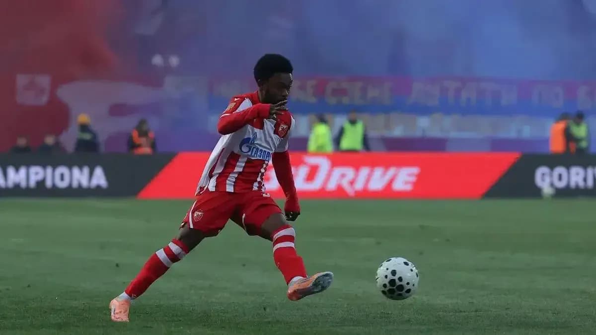 Player from FK Crvena Zvezda in action