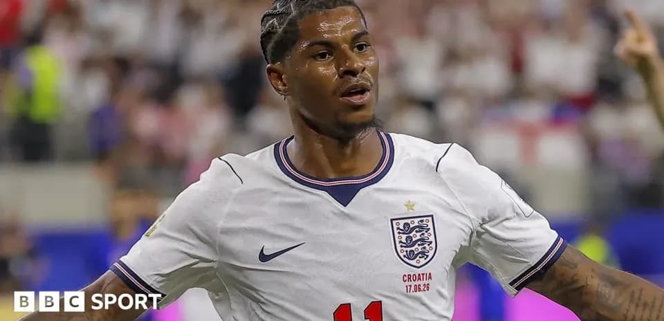 Player celebrating during England versus Croatia match