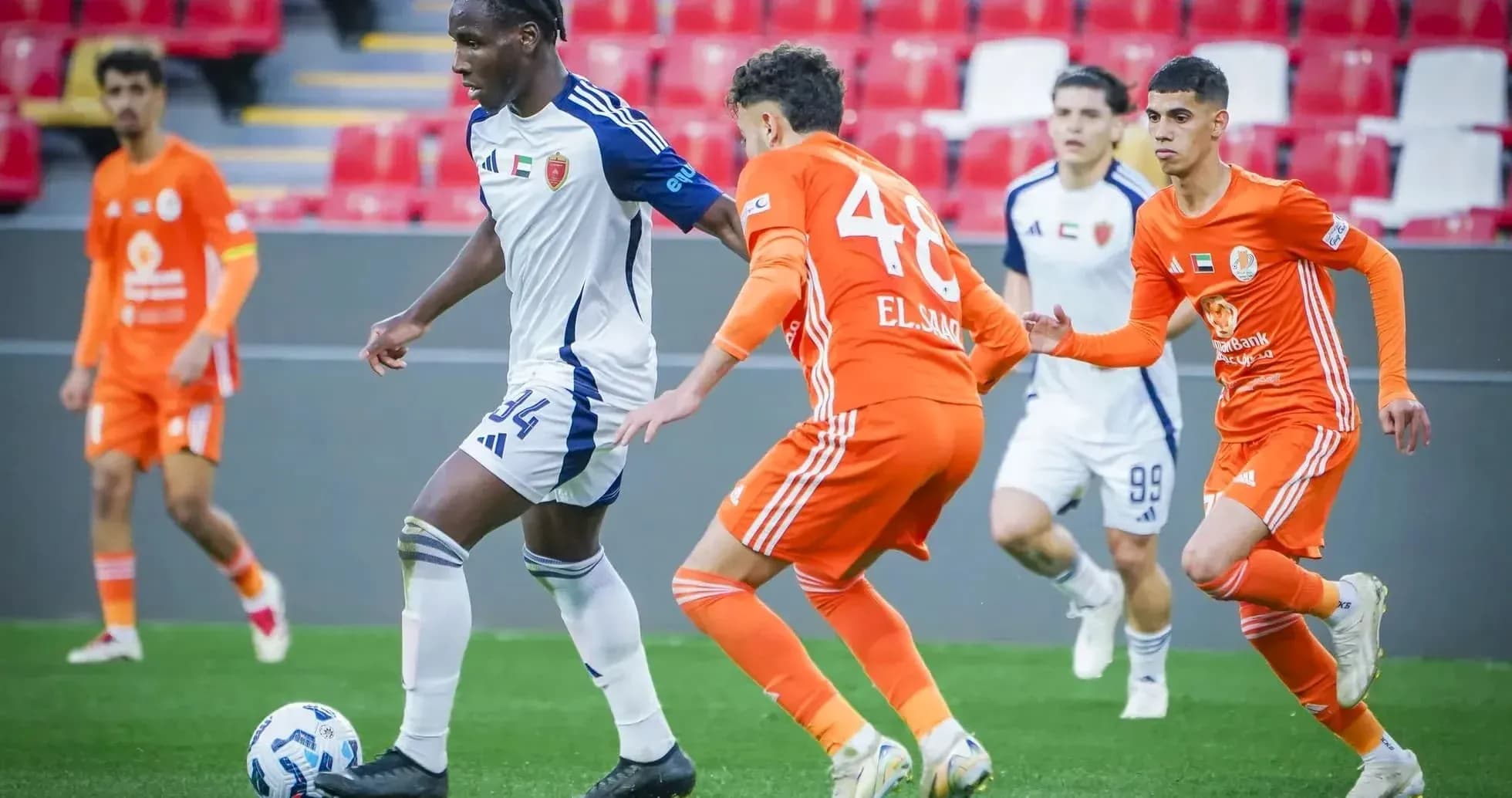 Players competing during Al Nasr U23 match