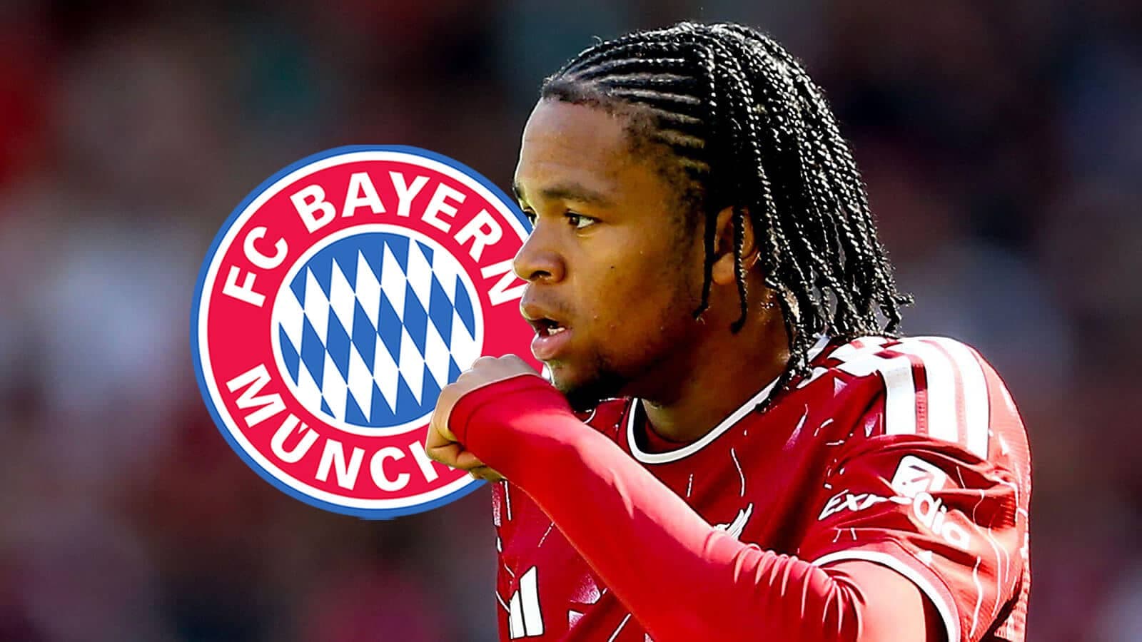 Player in Bayern Munich jersey celebrating a play