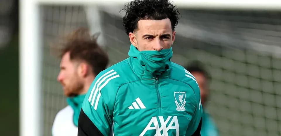 Player wearing Liverpool training gear during session