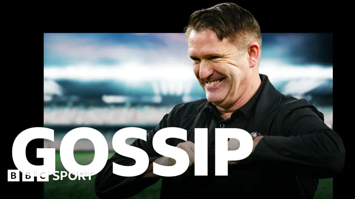 Man smiling in sports stadium background with text