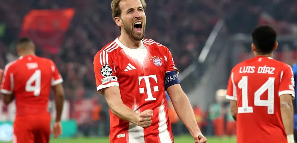 Harry Kane celebrating during UEFA Champions League match