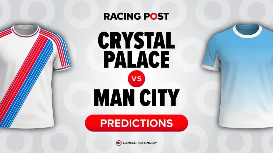 Crystal Palace vs Man City match prediction graphic