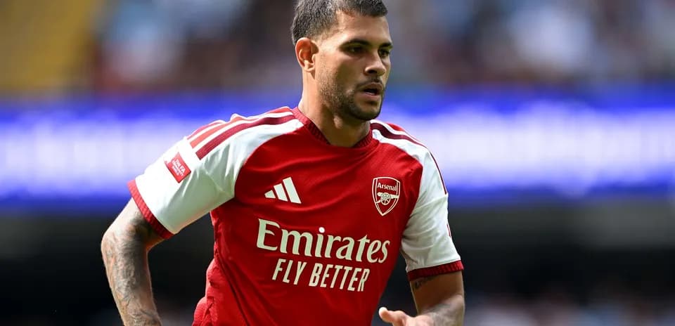 Player in Arsenal jersey during Premier League match