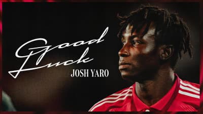 Player Josh Yaro with text 'Good Luck'