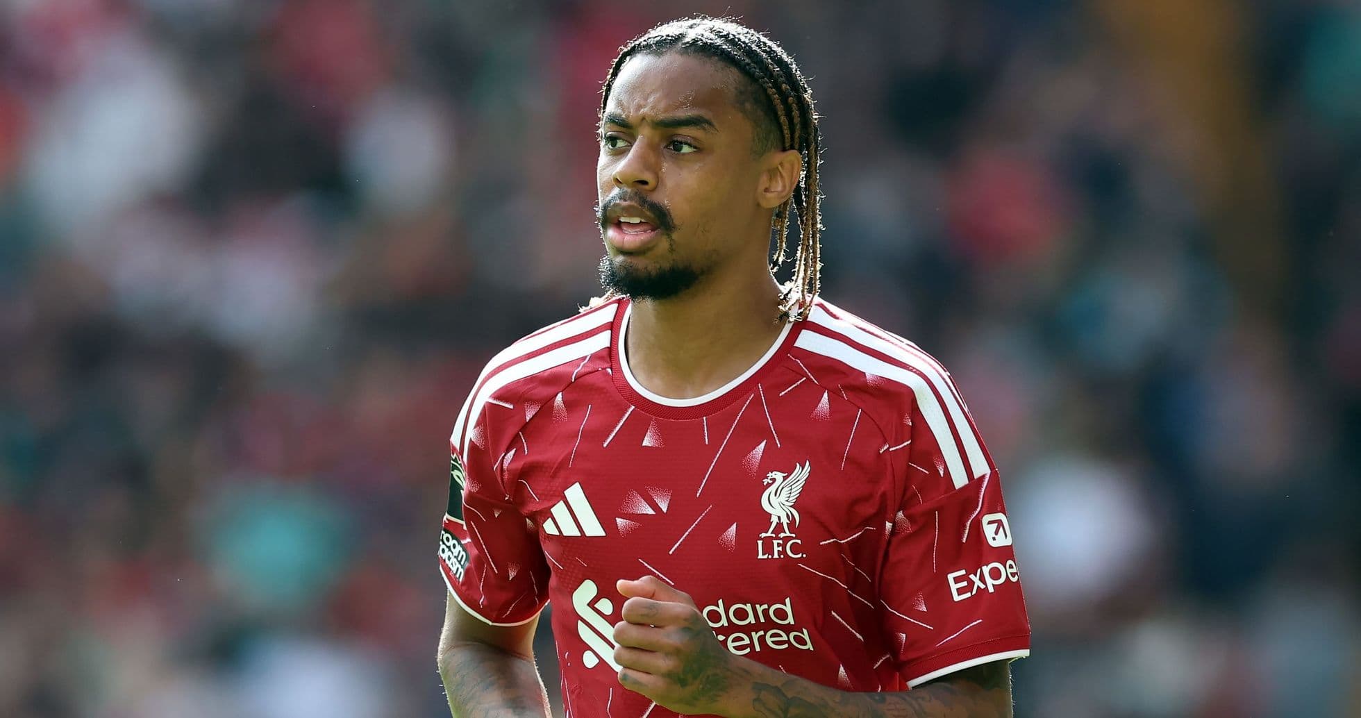Liverpool player running during a match