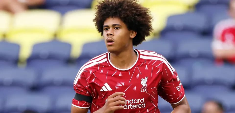 Player warming up in Liverpool FC training kit