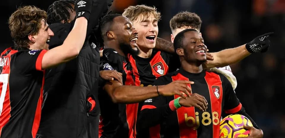 Bournemouth players celebrating a goal
