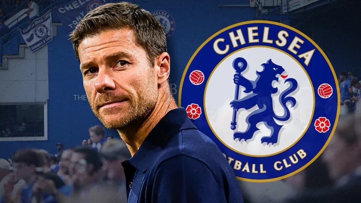 Coach with Chelsea FC logo in background