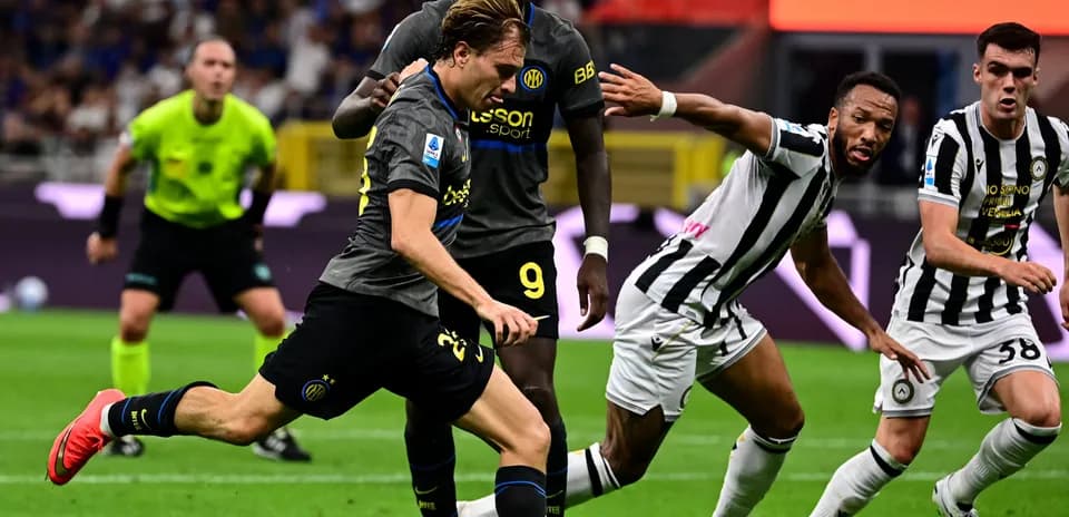 Player running with ball during Serie A match