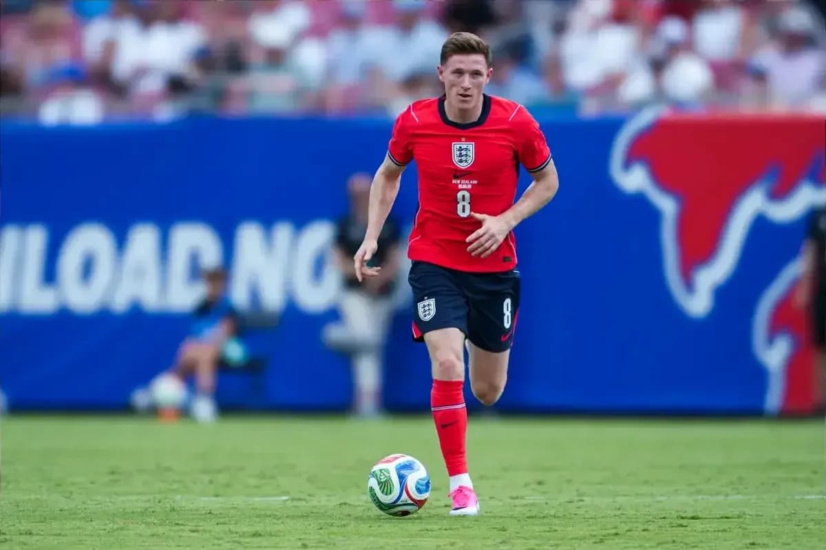 Player dribbling the ball during a soccer match