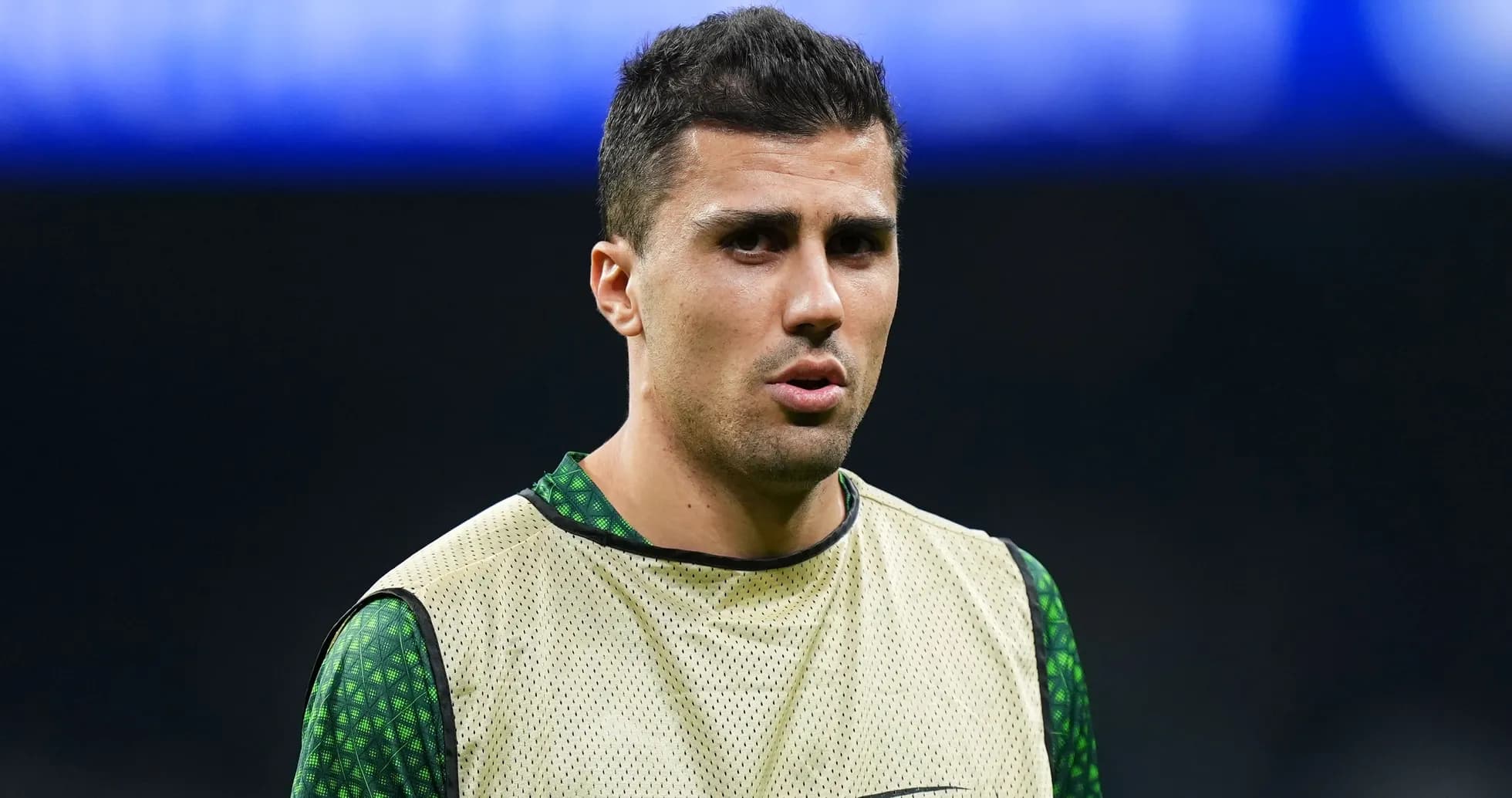 Player wearing training gear before a match