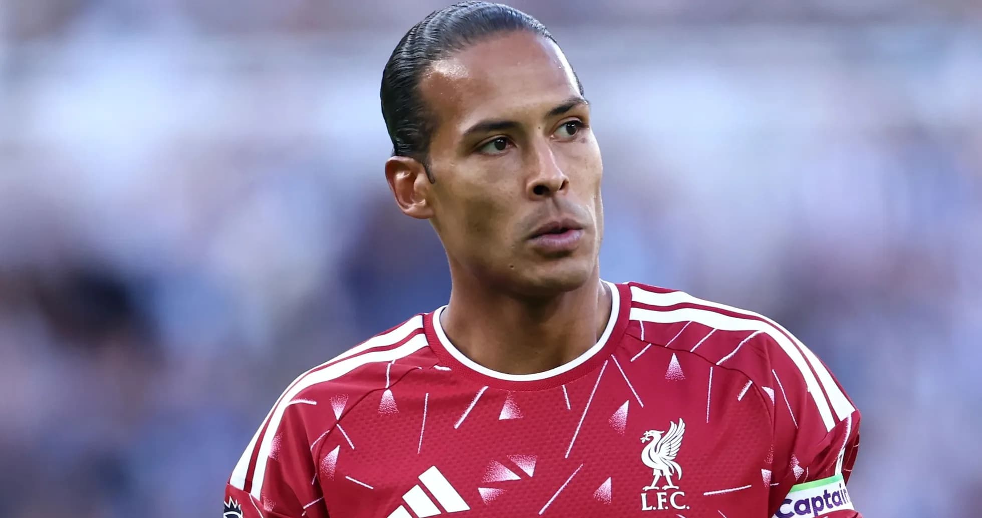 Player in Liverpool kit during match preparation