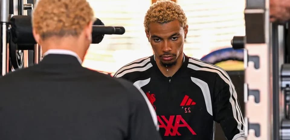 Player focused during gym training session