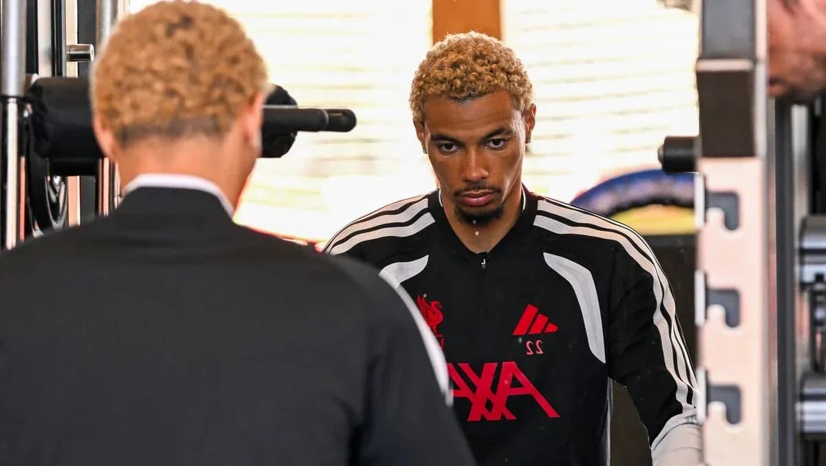 Player focused during gym training session