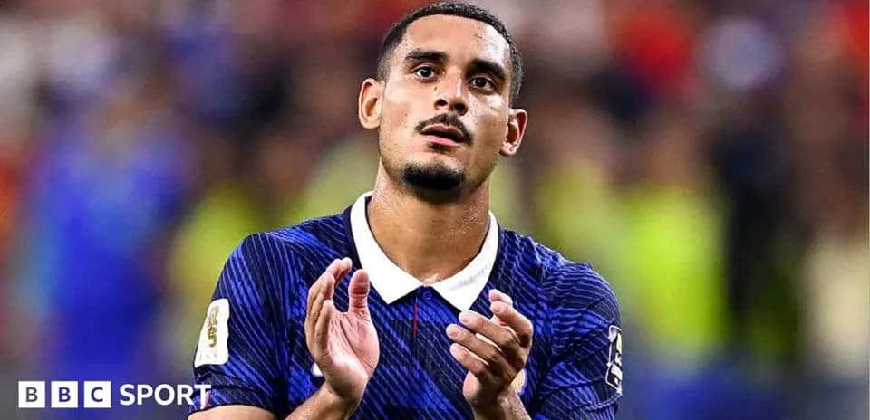 Player applauding after the match on the field
