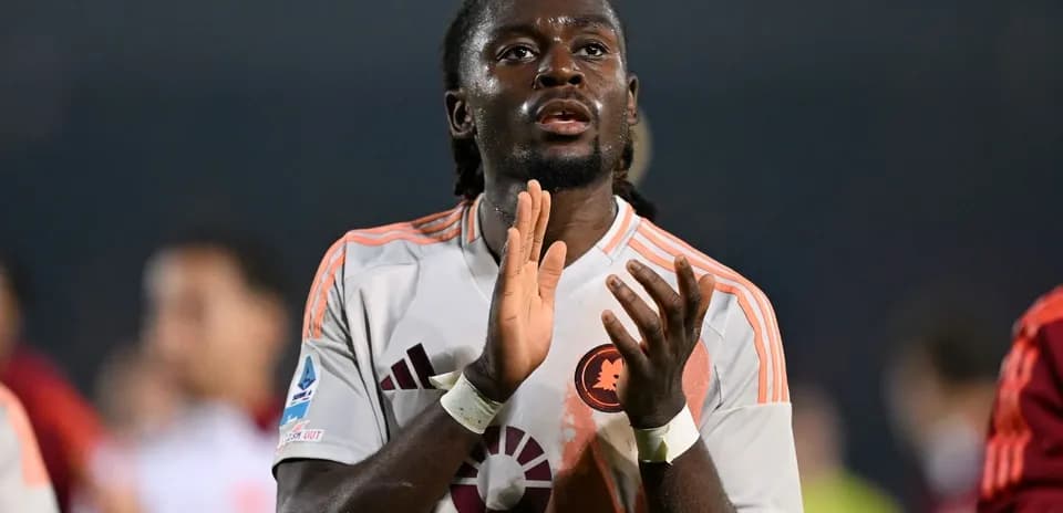 Player clapping and acknowledging fans after match