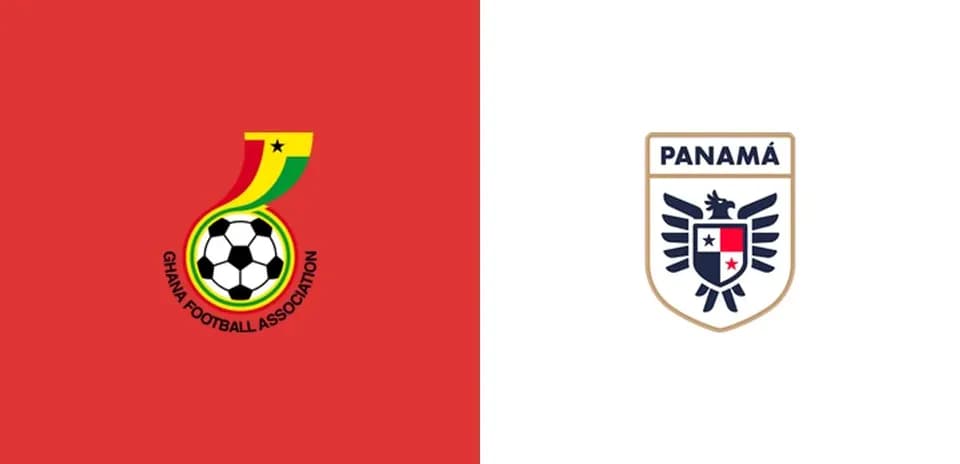 Logos of Ghana Football Association and Panama national team