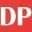Red background with the letters D and P