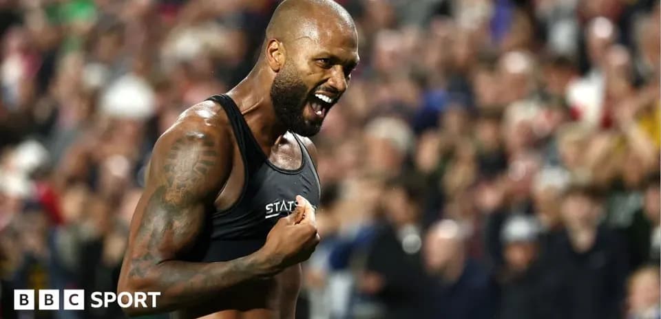 Athlete celebrating during a sporting event
