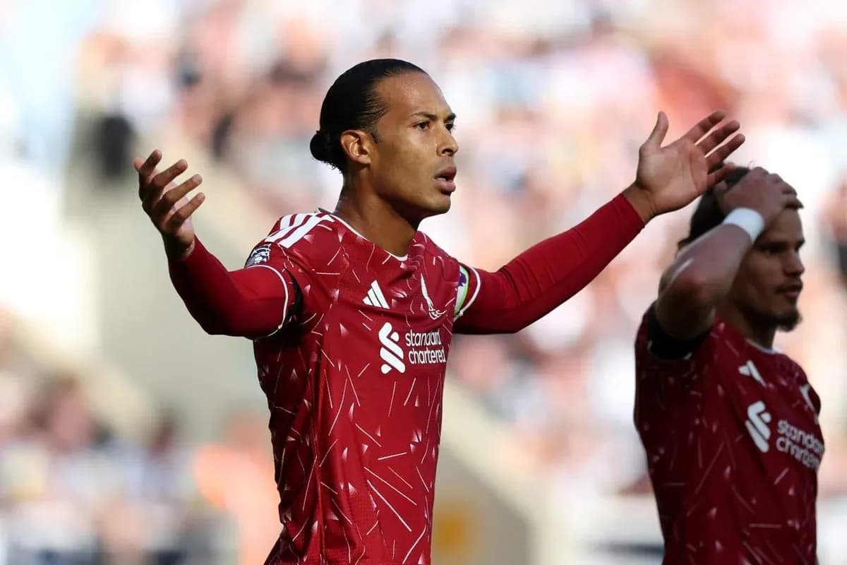 Player gesturing during a football match