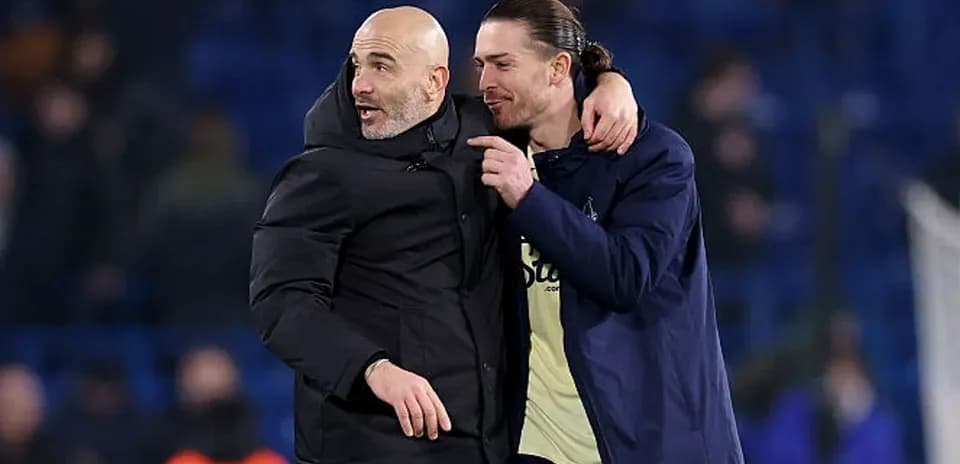 Two men celebrating on the football field