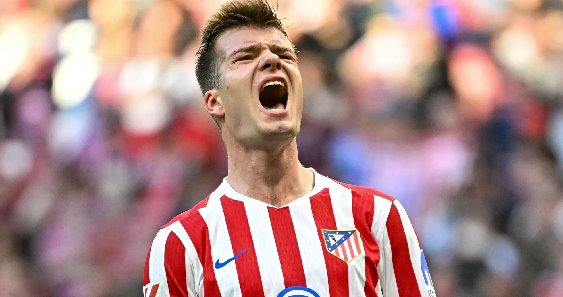 Player celebrating passionately during a match