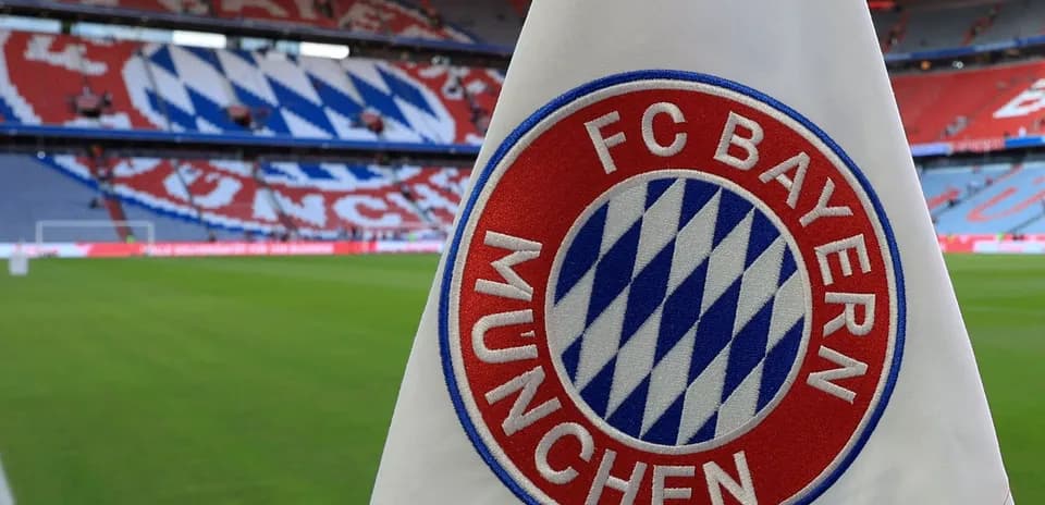 FC Bayern Munich flag in stadium before match