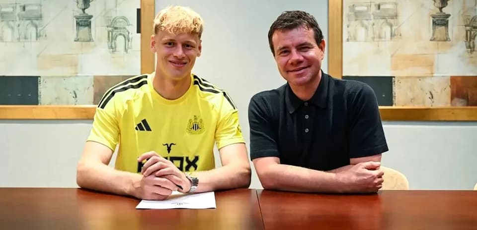 Player signing contract with club representative in office