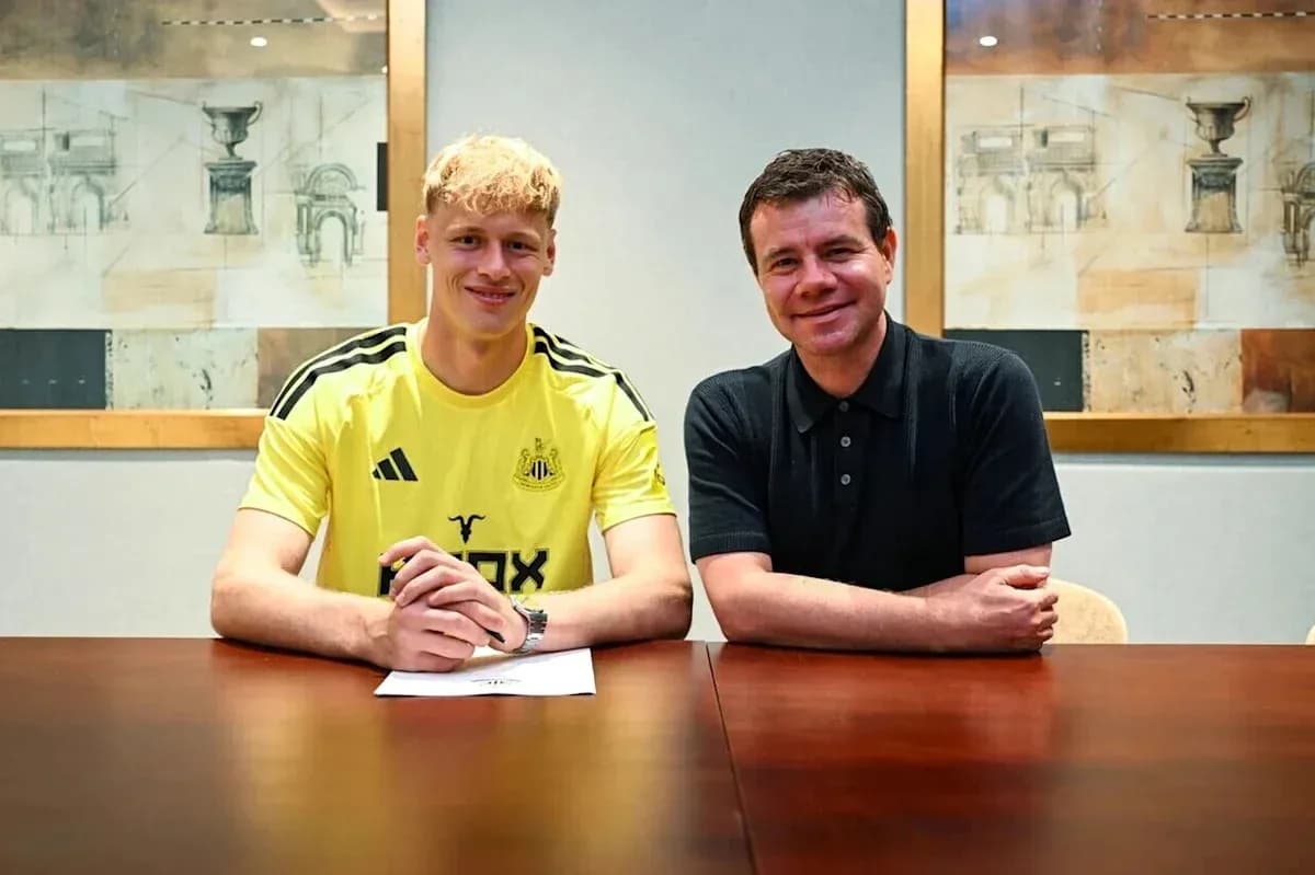 Player signing contract with club representative in office