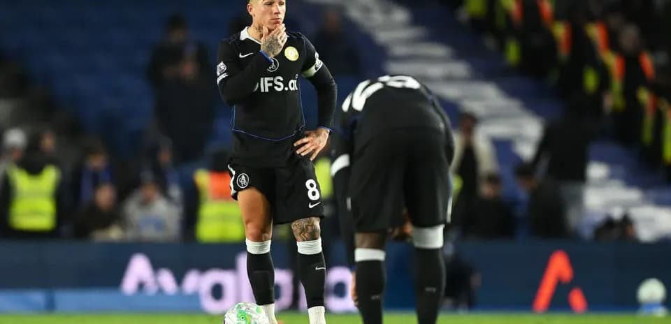 Chelsea player contemplating during Premier League match