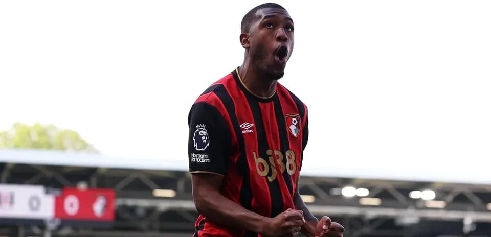 Bournemouth player celebrating after scoring a goal