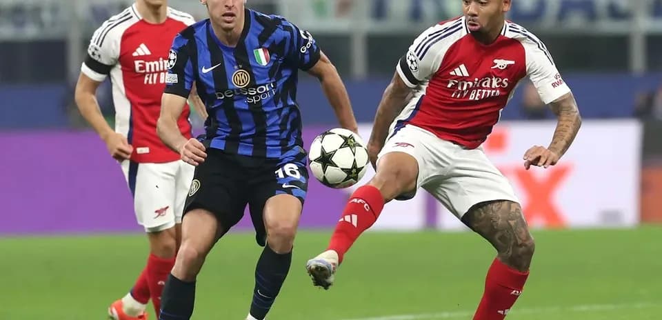 Players contesting for the ball during a match