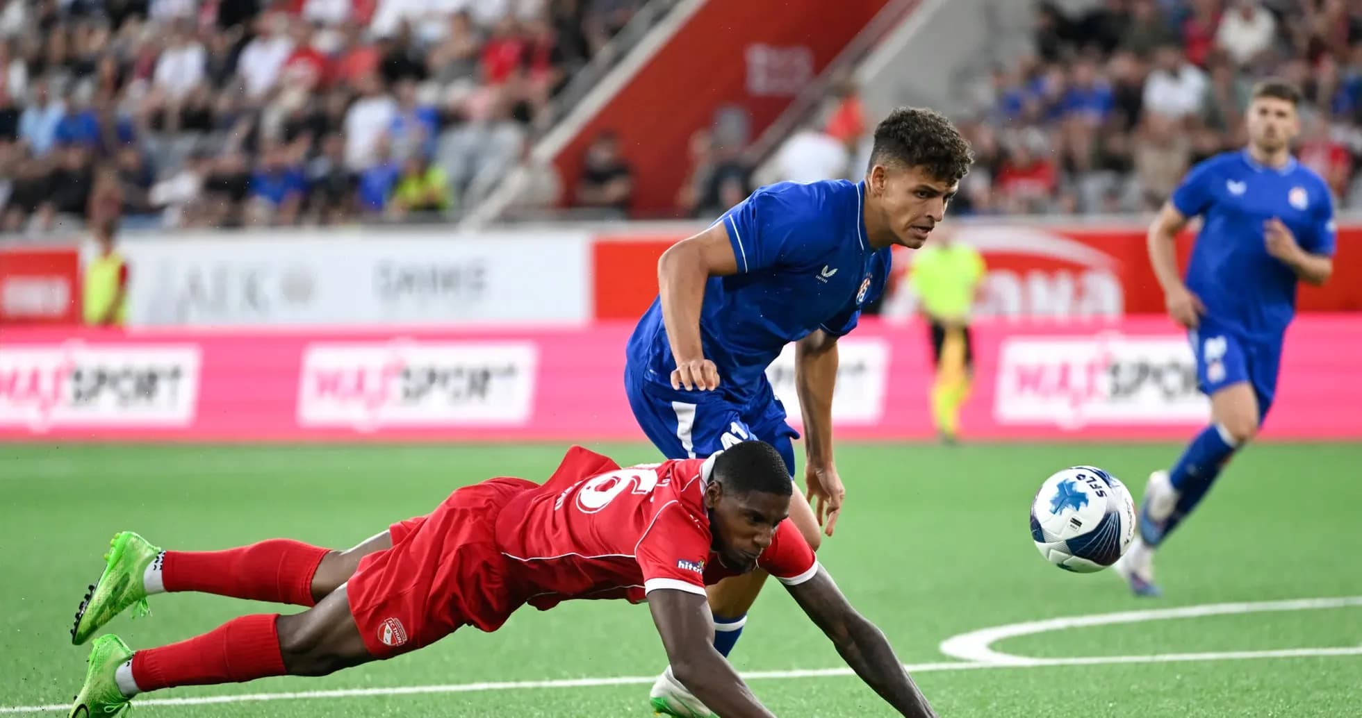 Dinamo Zagreb player competing for the ball