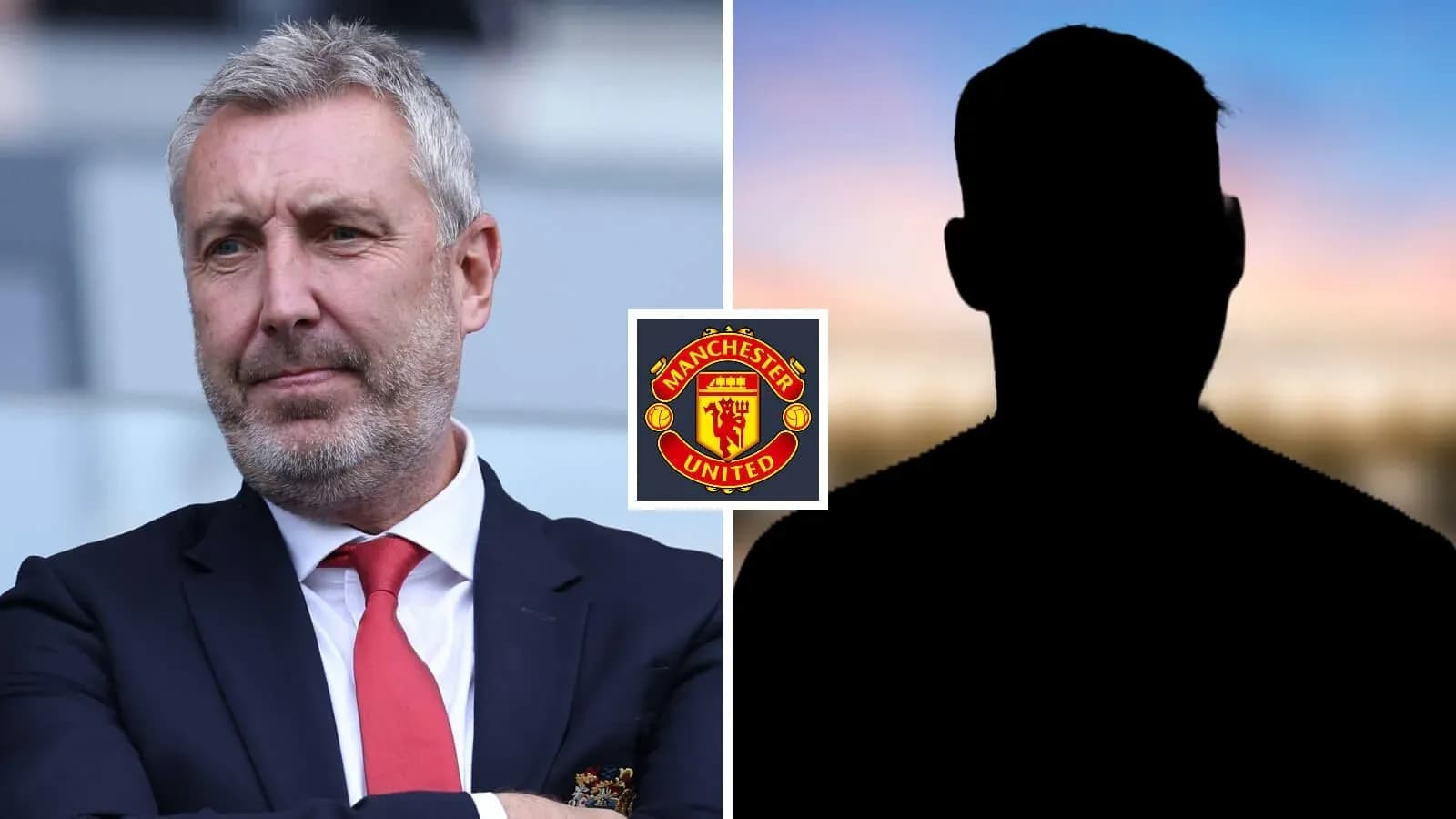 Manager with Manchester United logo and silhouette